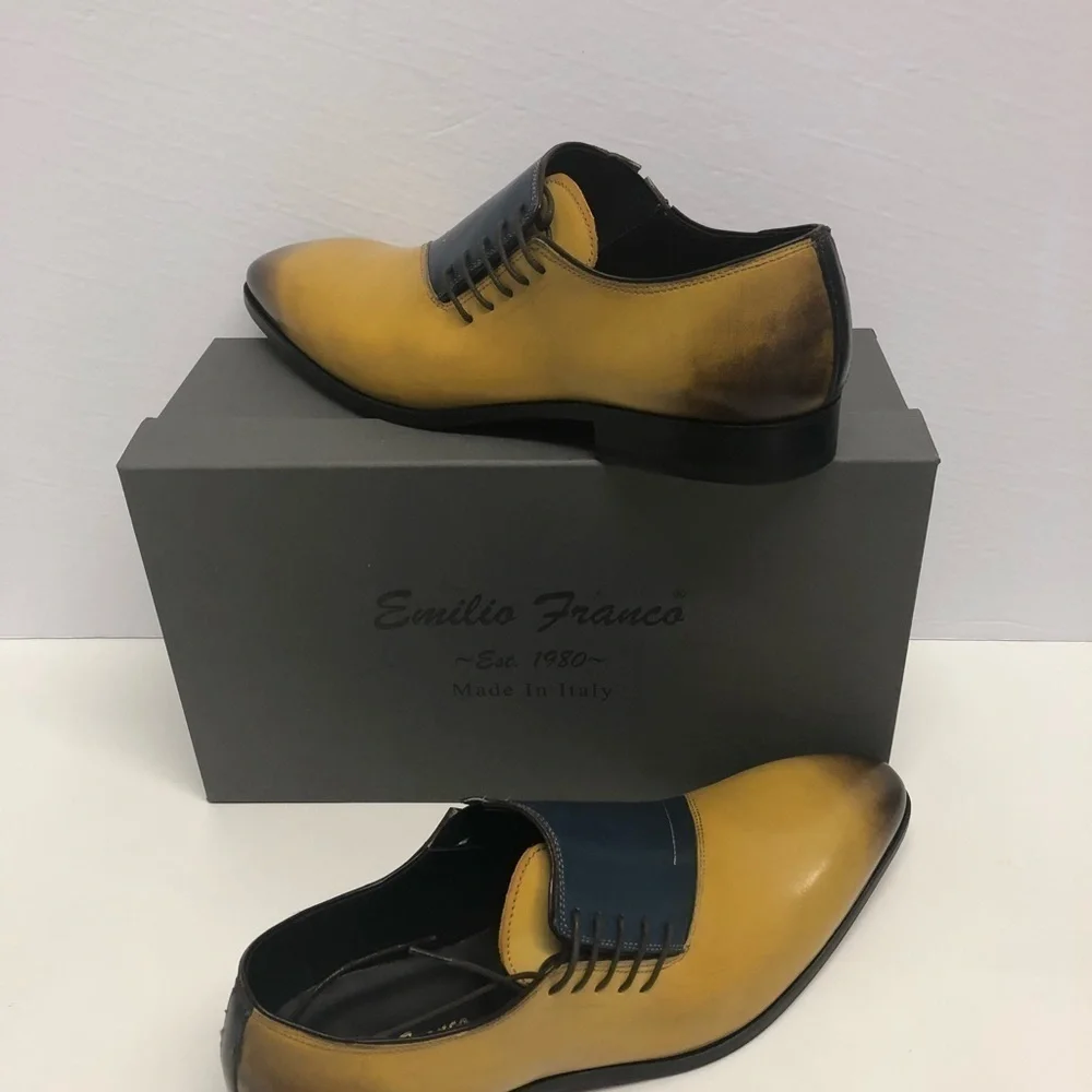 Emilio Franco shoes Italian leather point toe - Picture 4 of 4